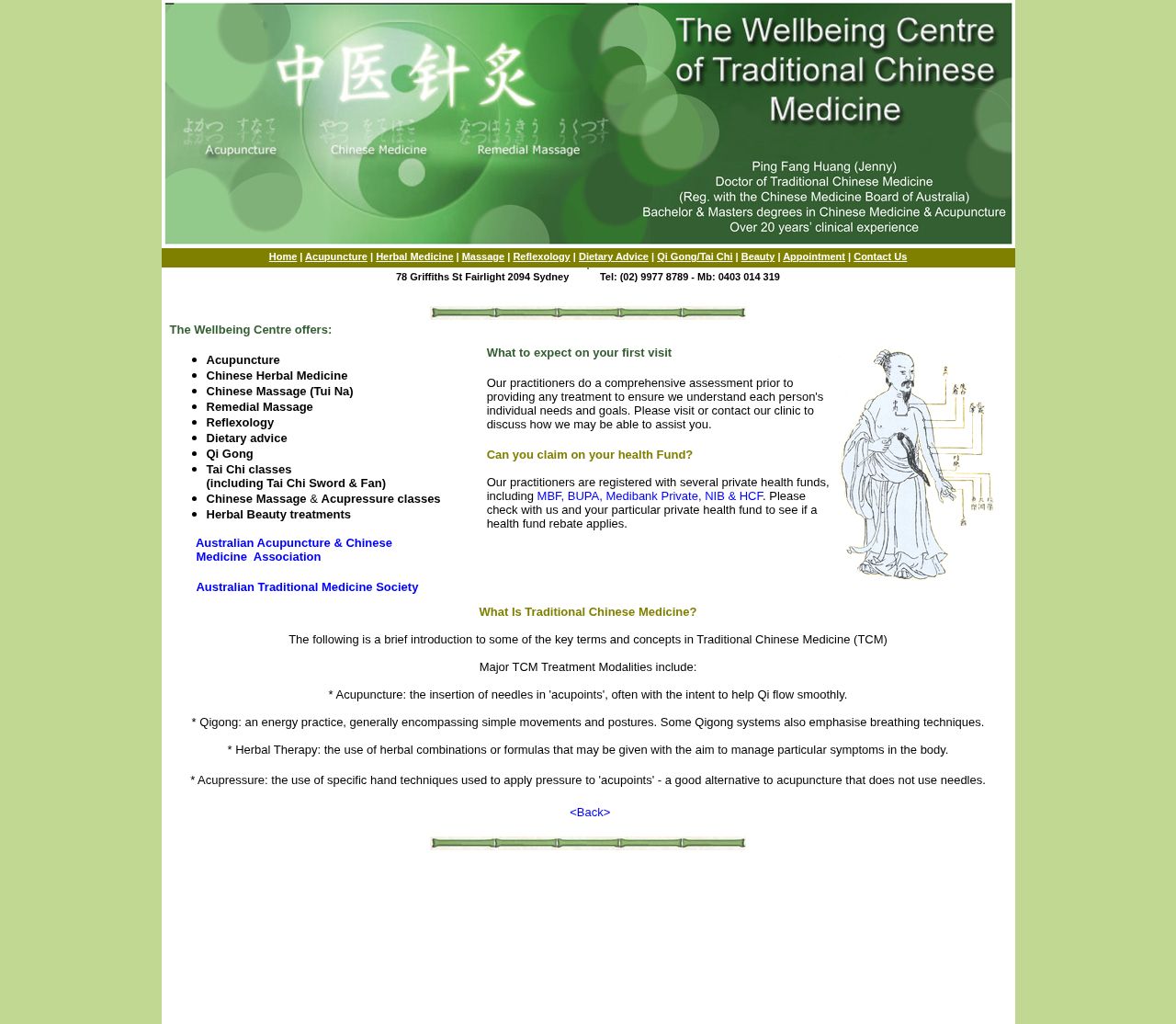 The Wellbeing Centre of Traditional Chinese Medicine website