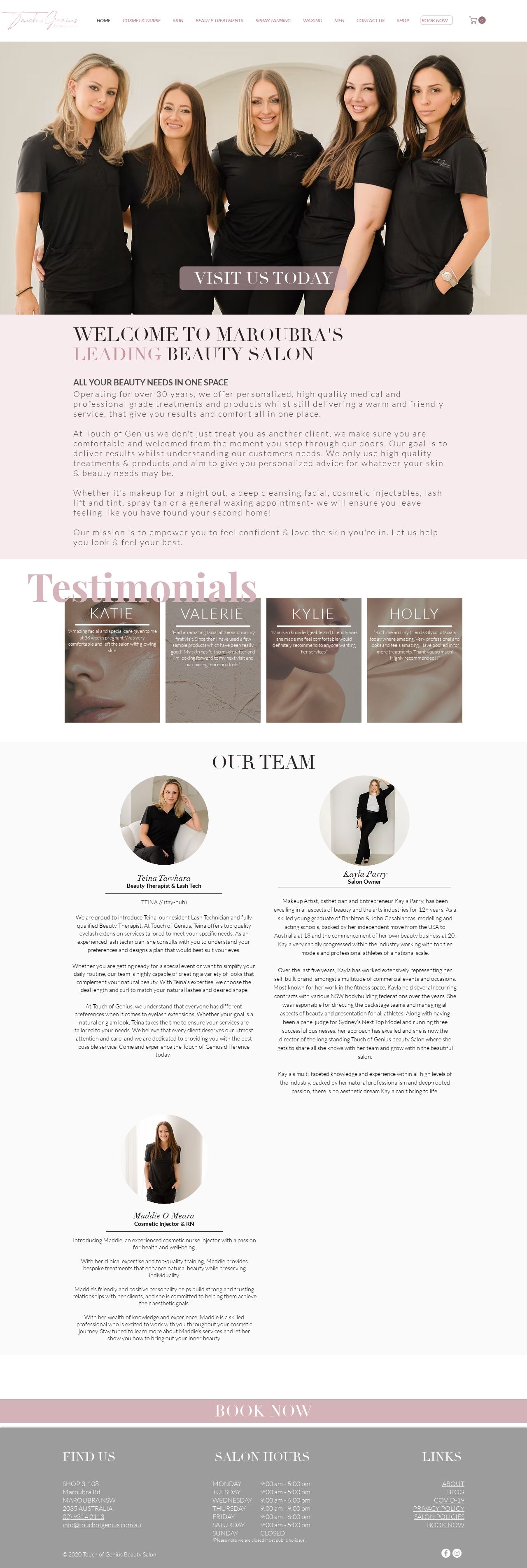 Touch of Genius website