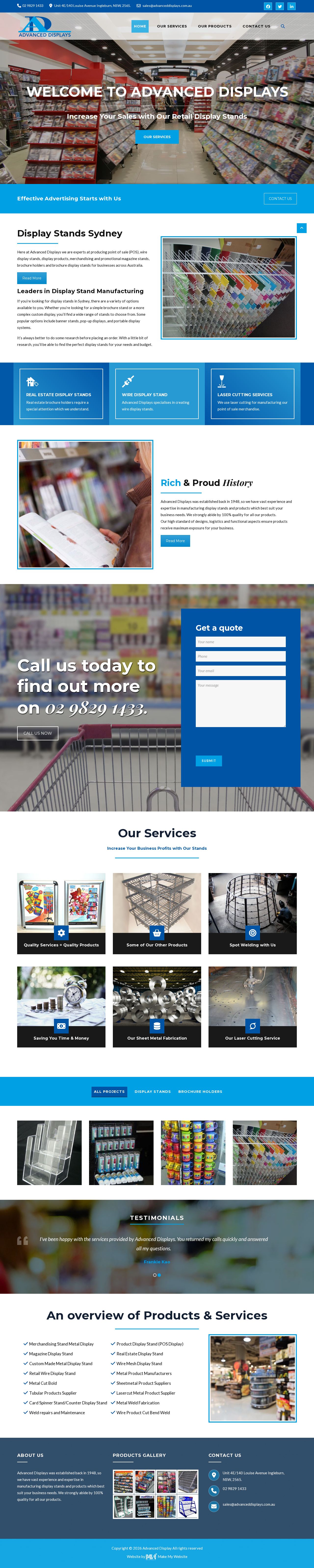 Advanced Displays website