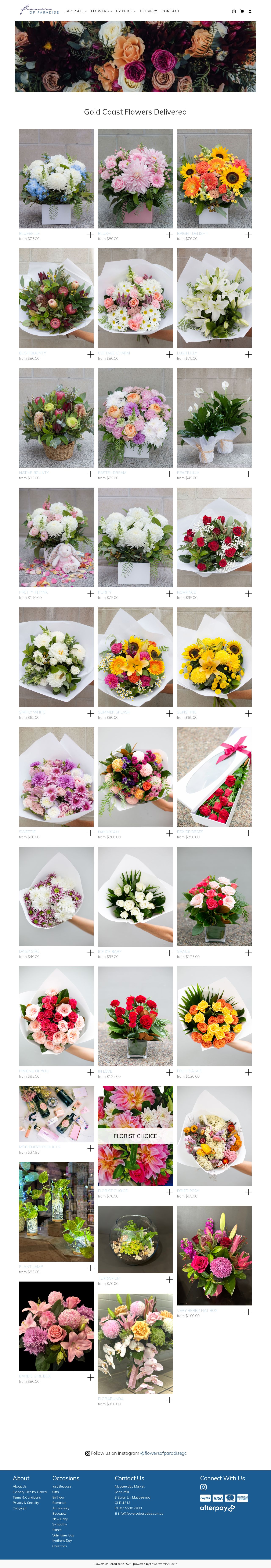 Flowers of Paradise website