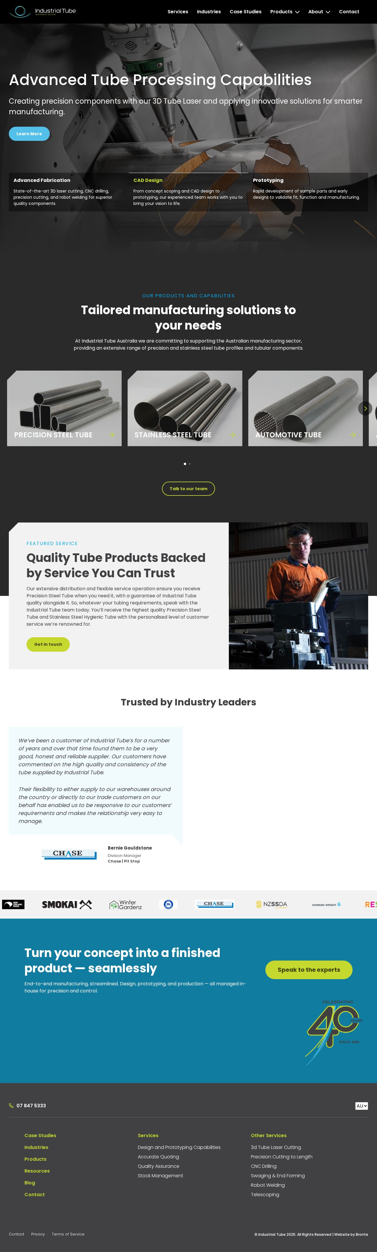 Industrial Tube Manufacturing website