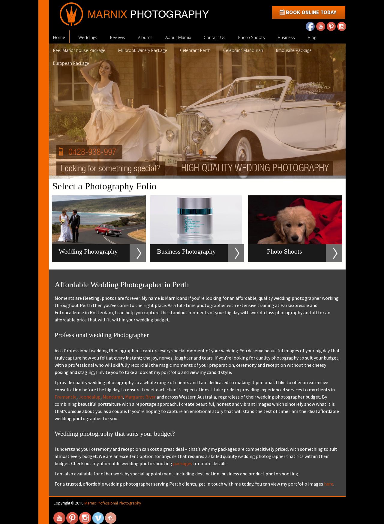Marnix Photography website
