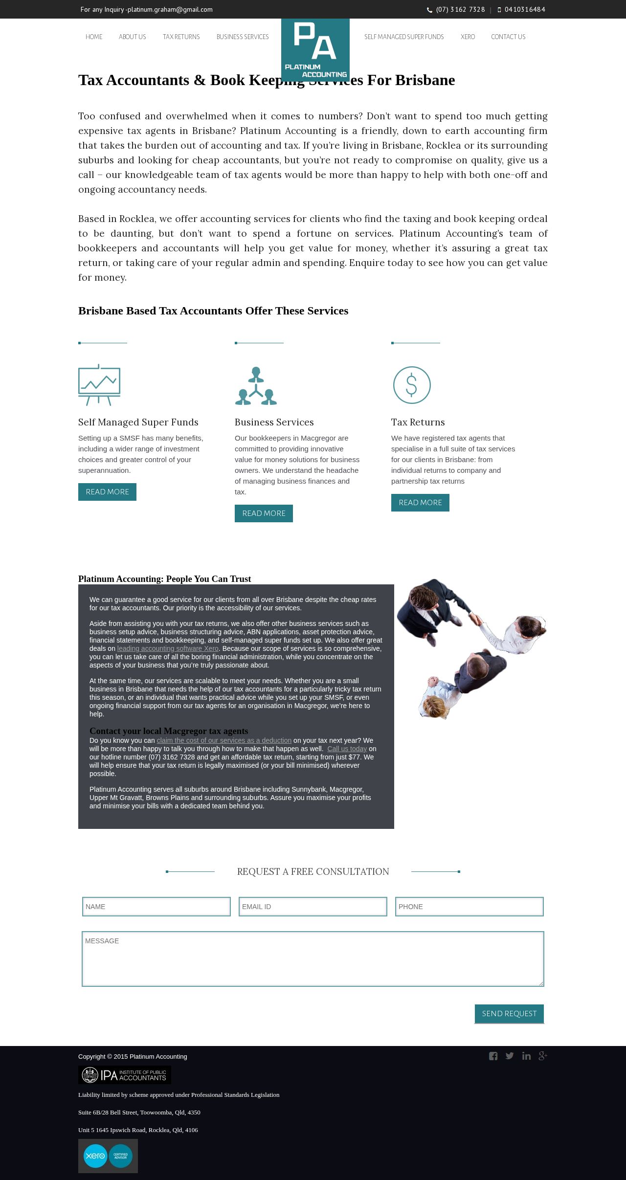 Platinum Accounting website