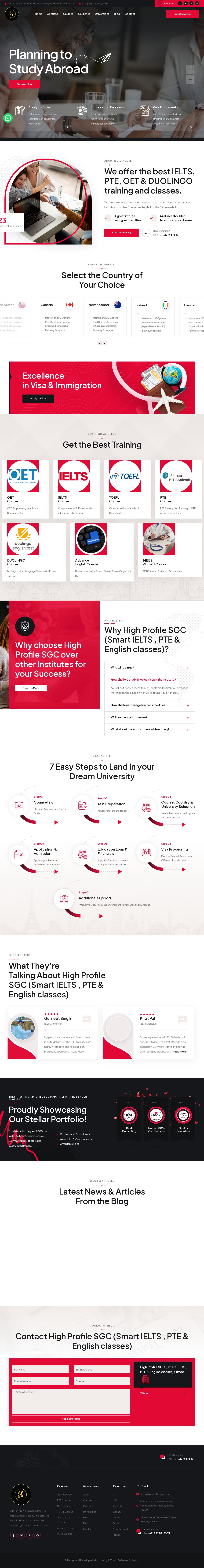 High Profile SGC IELTS website