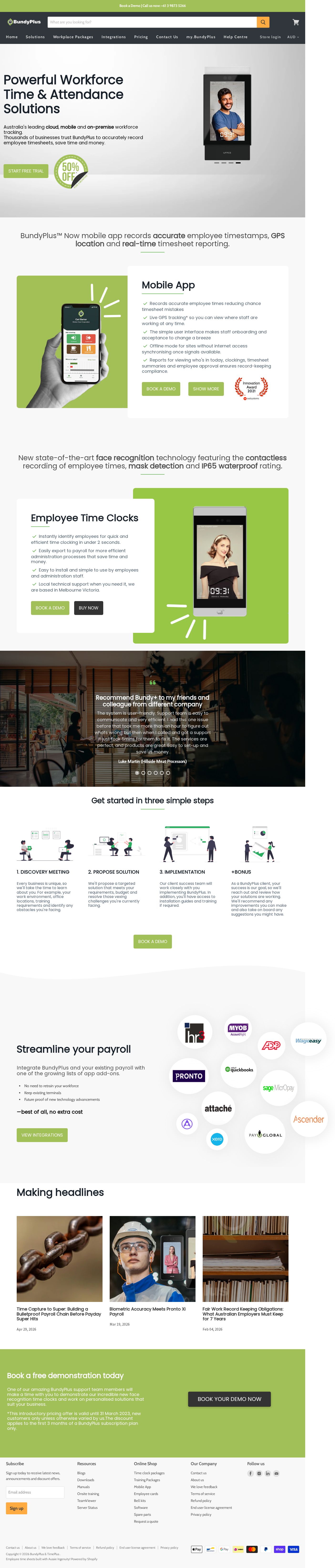Bundy Plus website