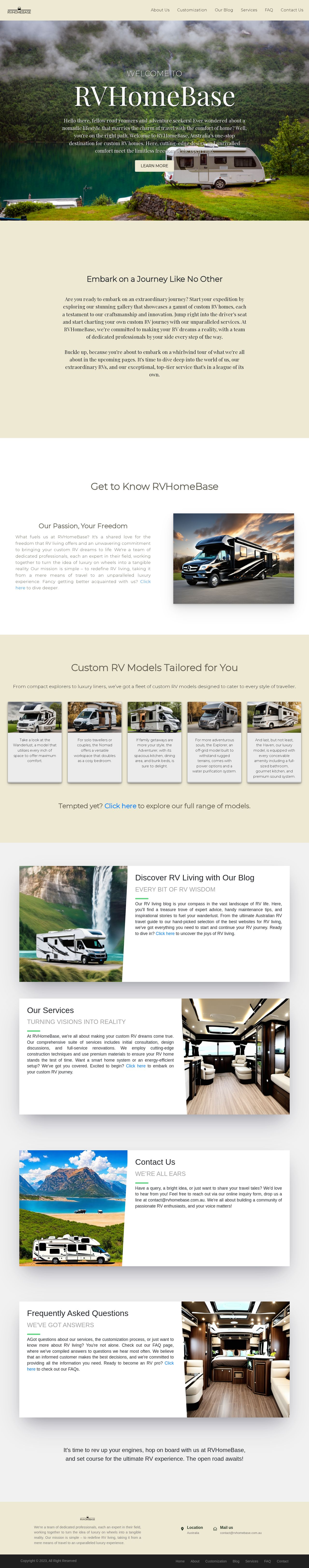 RV Homebase website