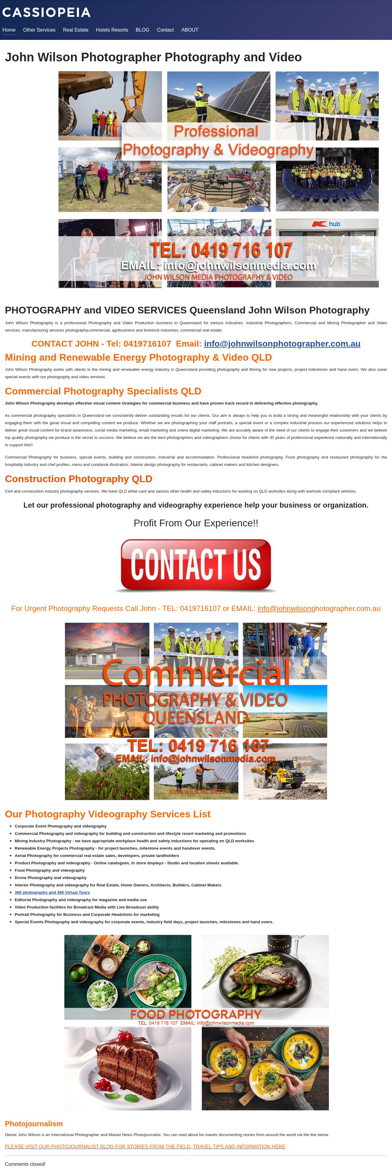 JOHN WILSON PHOTOGRAPHER website