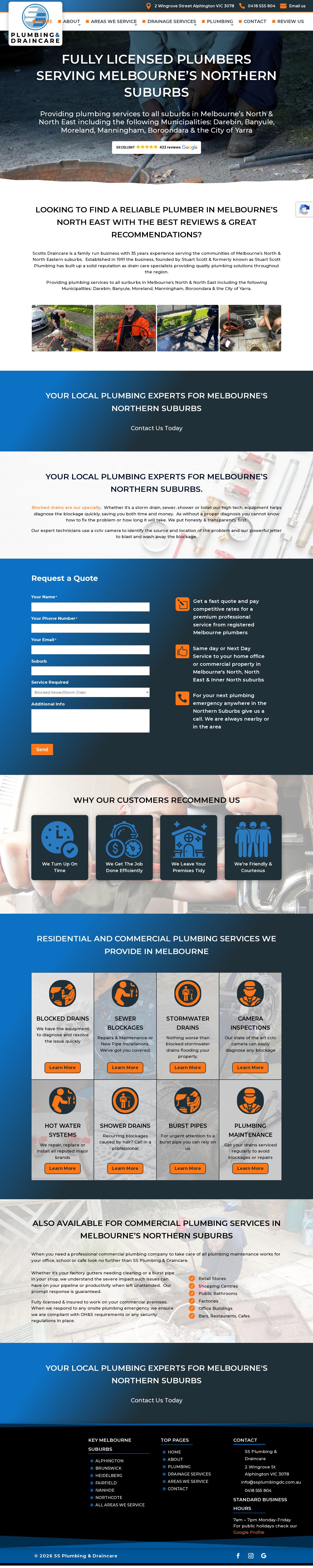 Scotts' Drain Care & Repair website