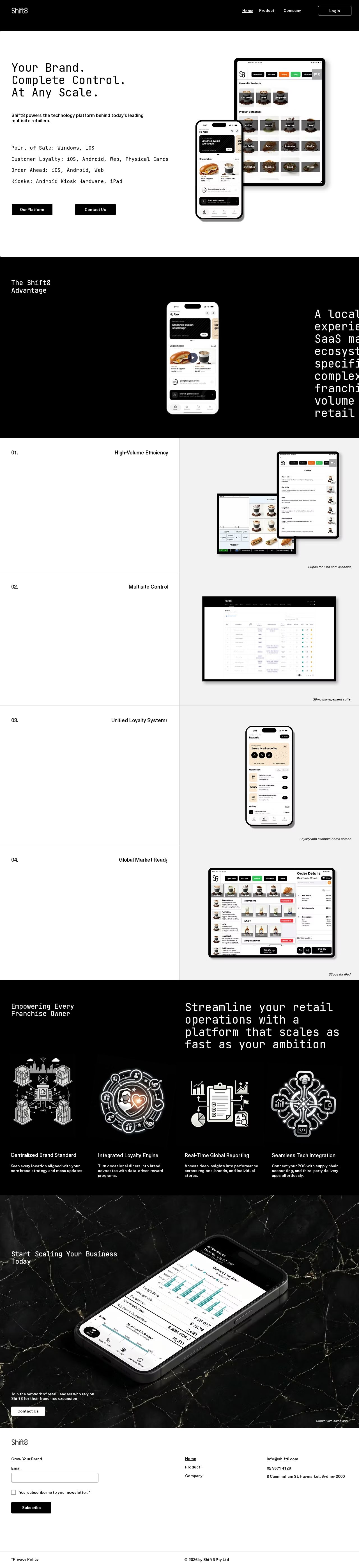 Shift8 Pty Ltd website