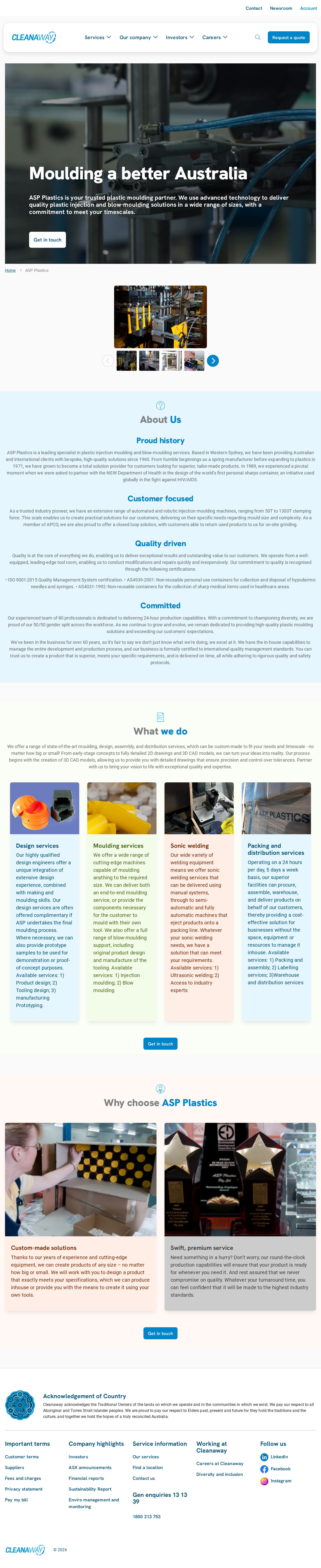 ASP Plastics Pty Ltd website