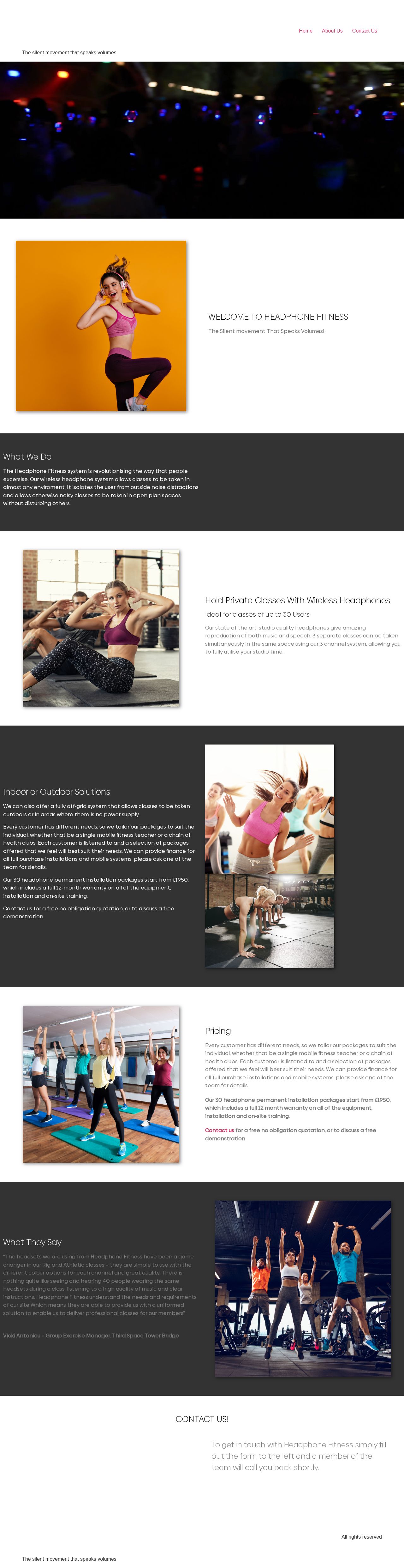 Headphone Fitness website