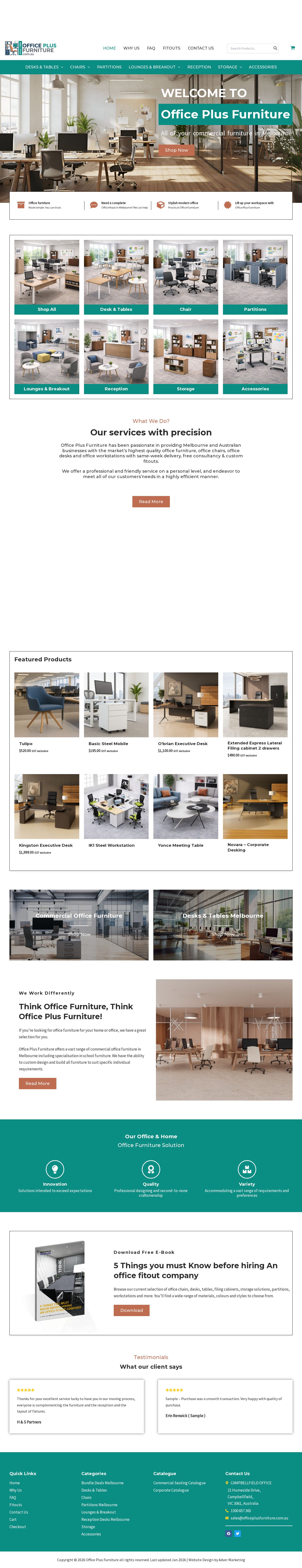 Office Plus Furniture website
