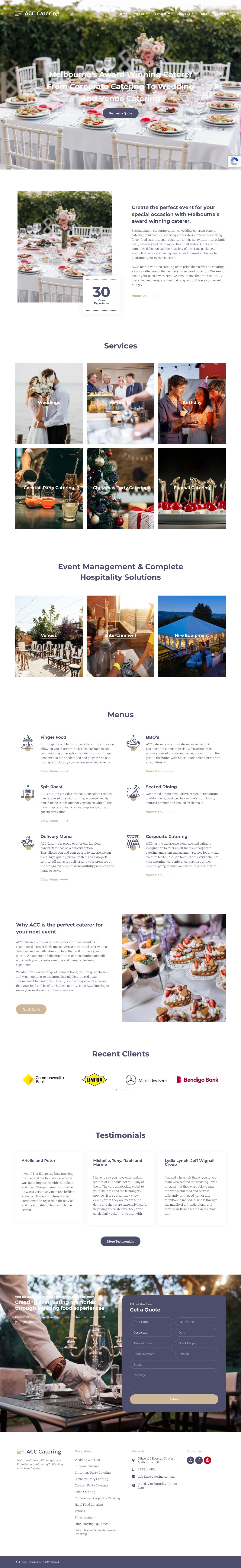 Advanced Catering Concepts â Catering Melbourne website