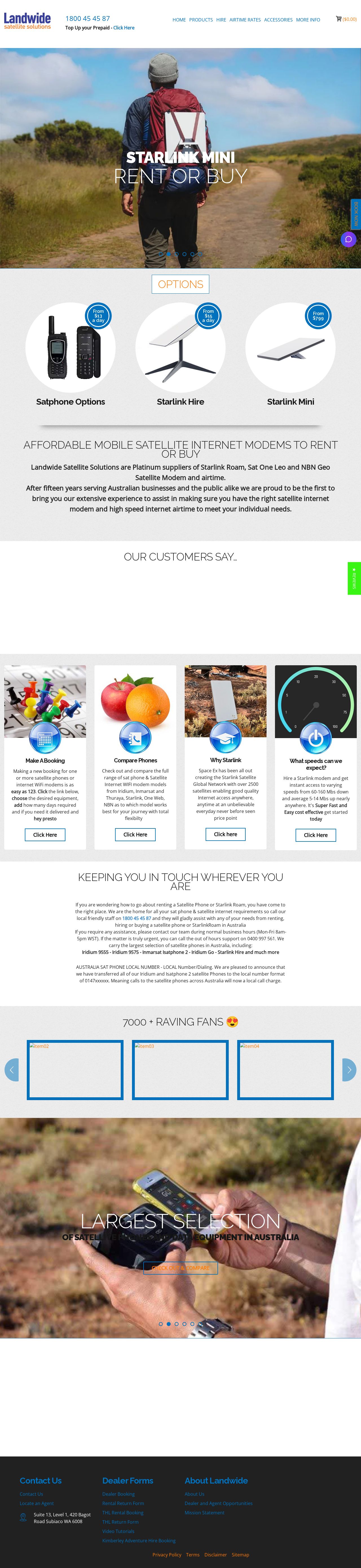 Landwide Satellite Solutions website