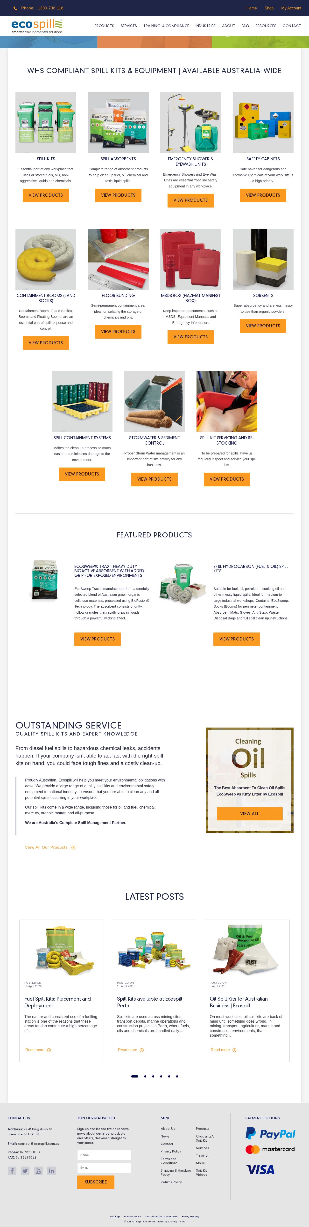 Spill Equipment website