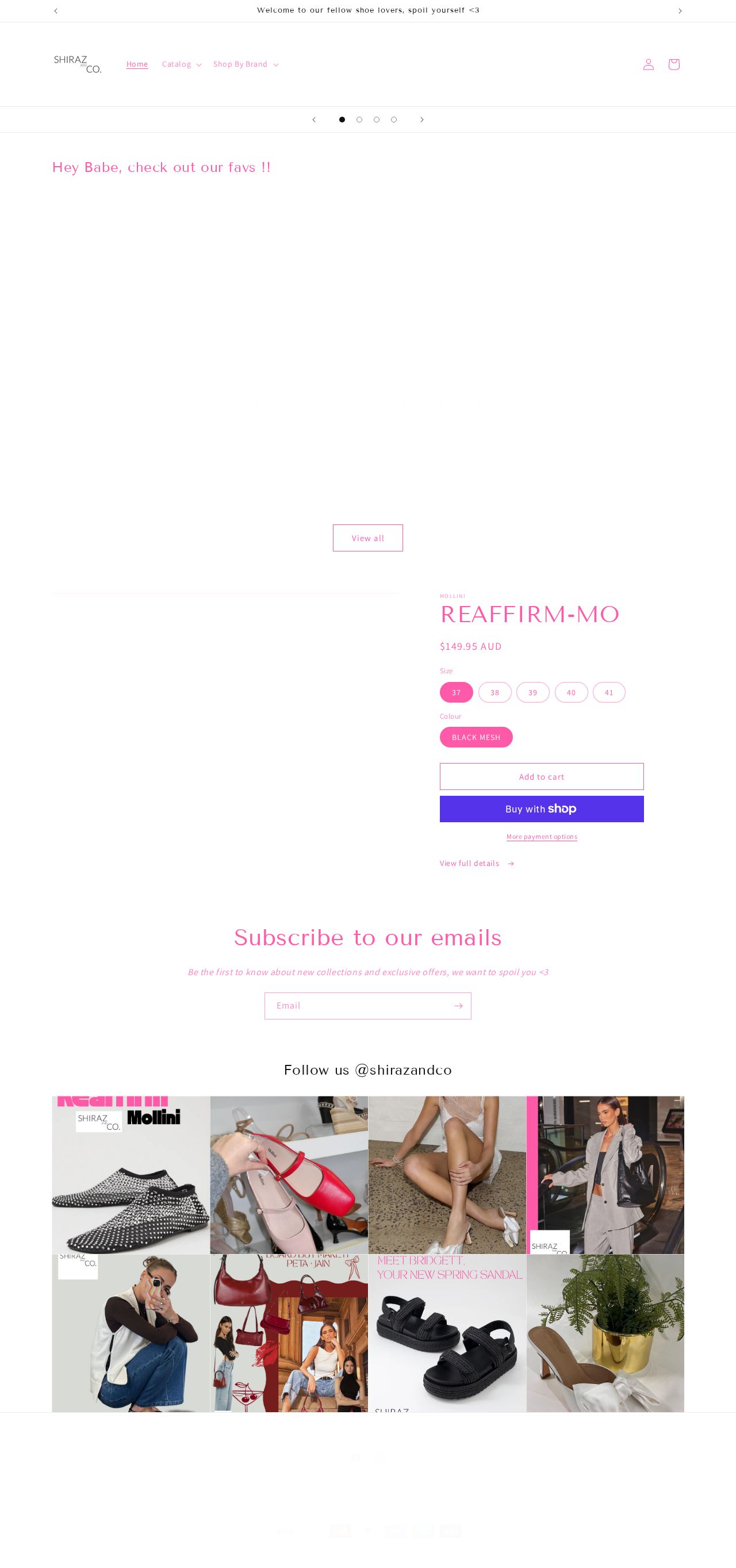 Shiraz Shoe Boutique website