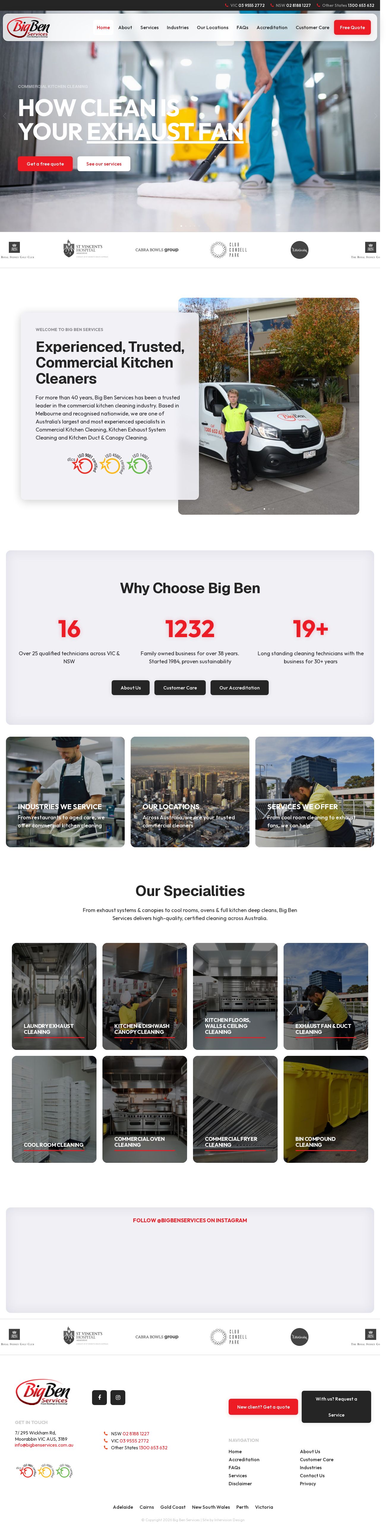Big Ben Services website