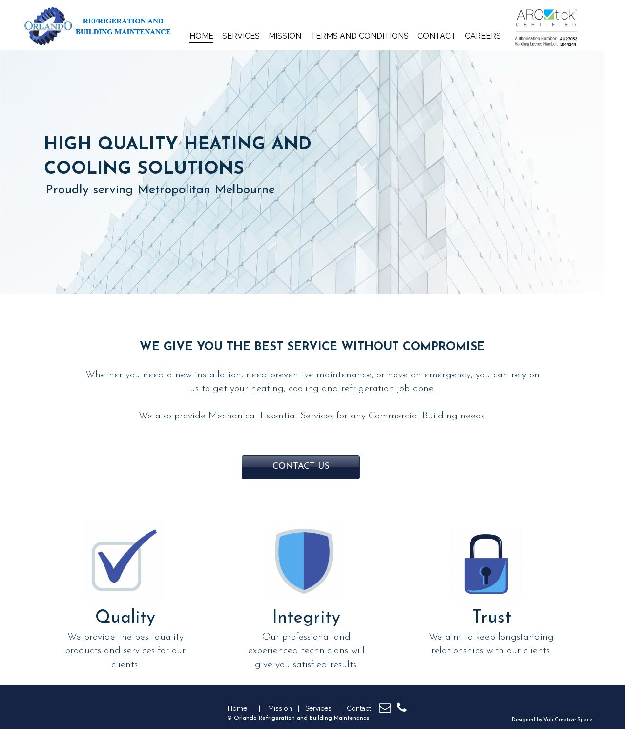 Orlando Refrigeration and Air Condition Services website