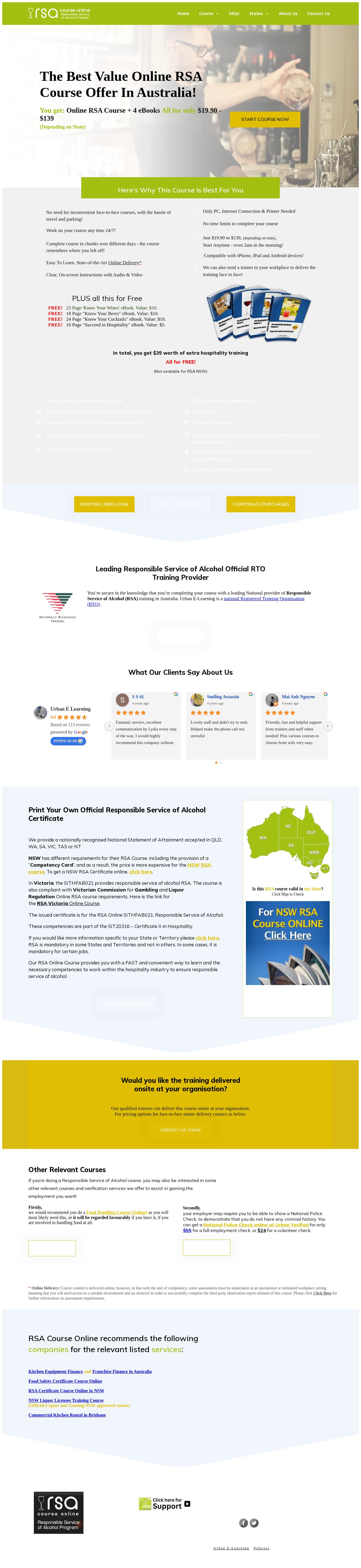 RSA Course Online website