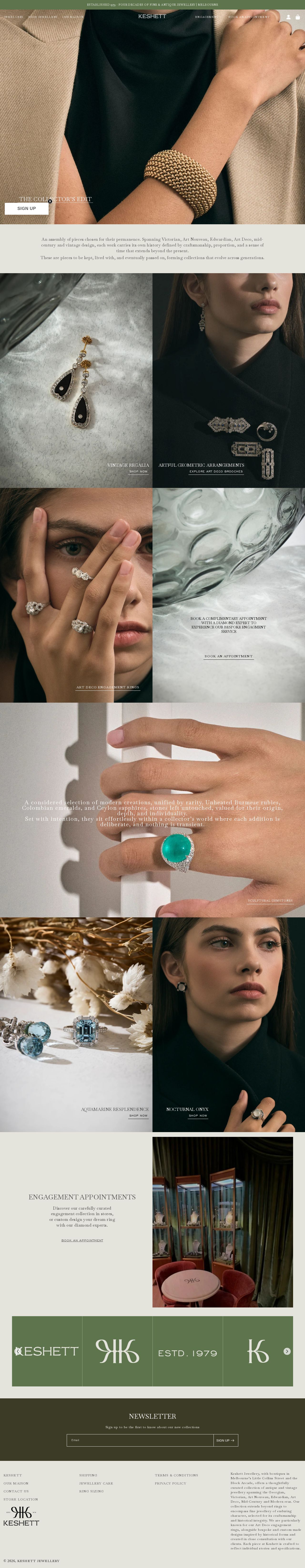 Keshett jewelry website