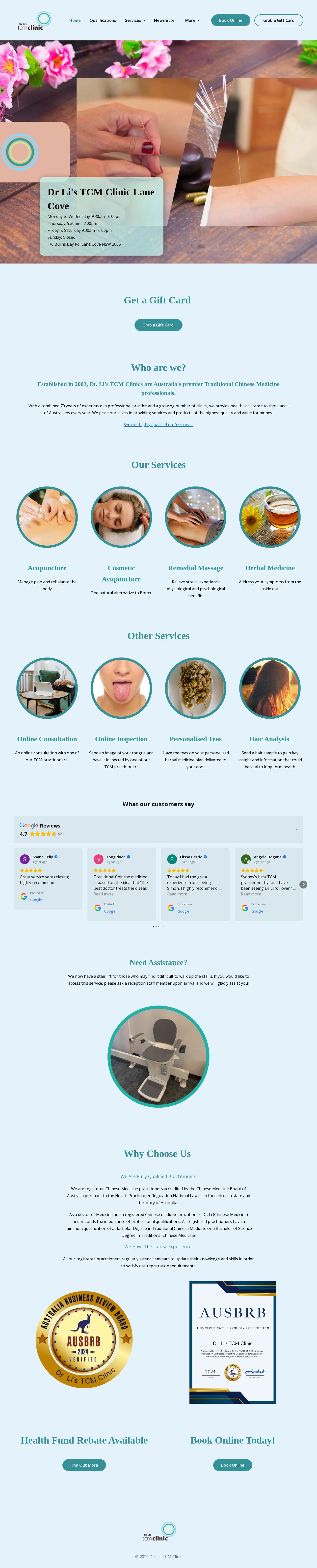 Dr. Li's TCM Clinic website