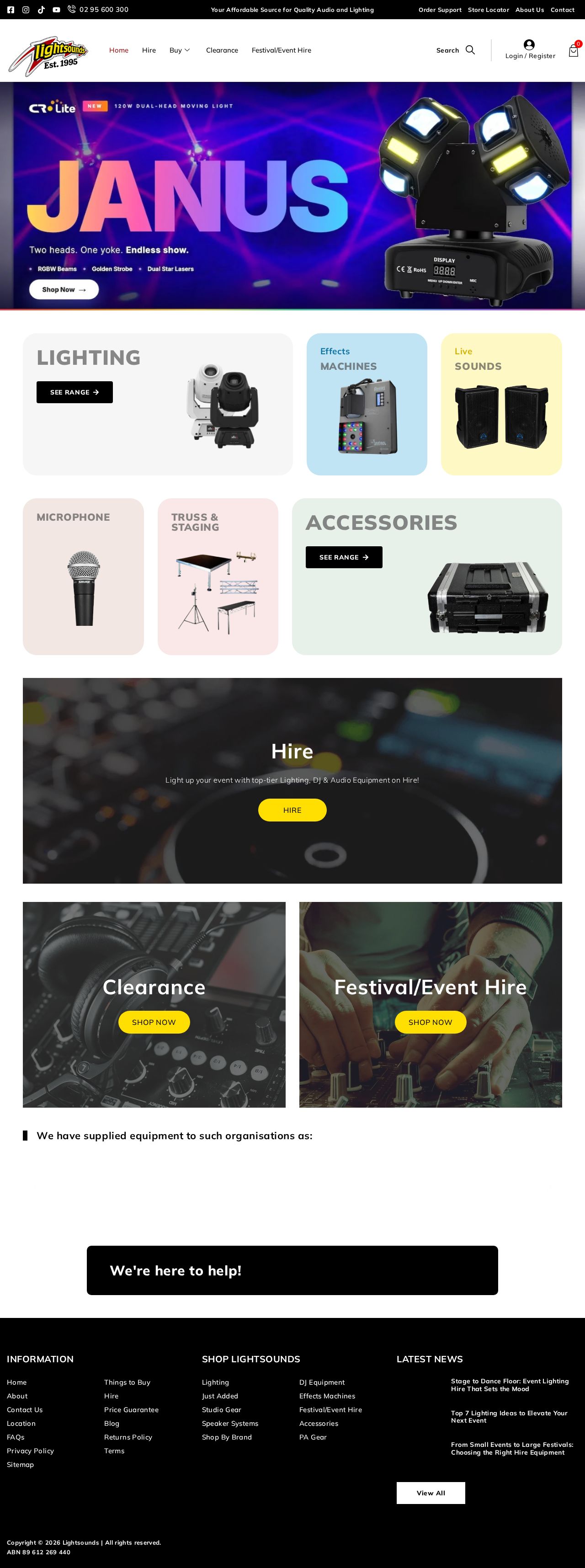 DJ Equipments - Party Lighting website