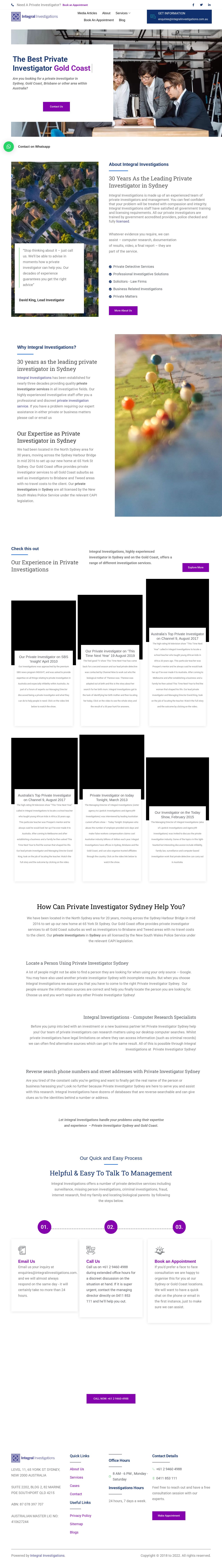 Integral Investigations website