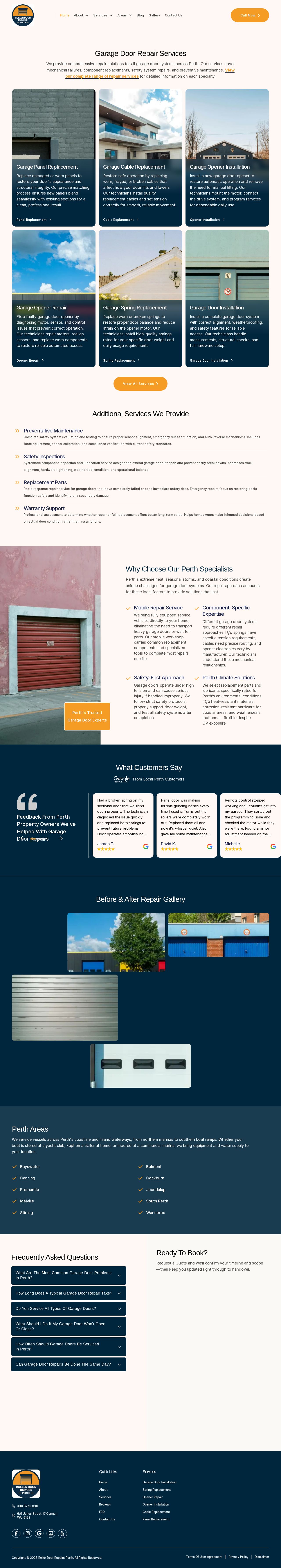 Roller Door Repairs Perth website