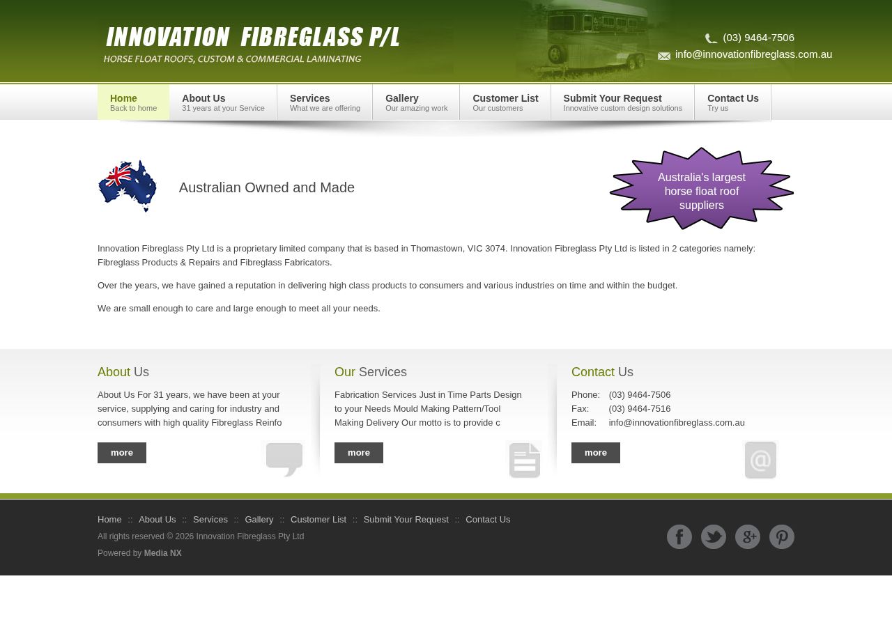 Innovation Fibreglass Pty Ltd website