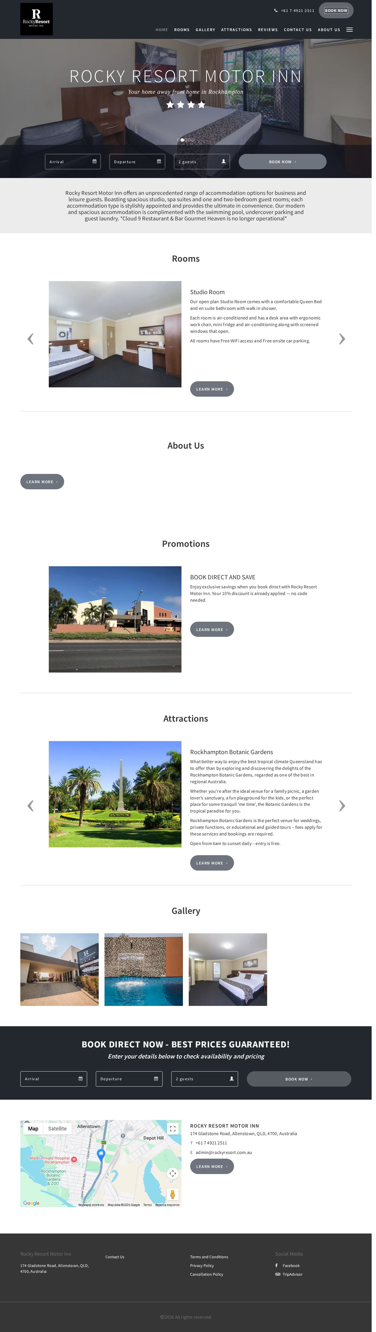 Rocky Resort Motel website