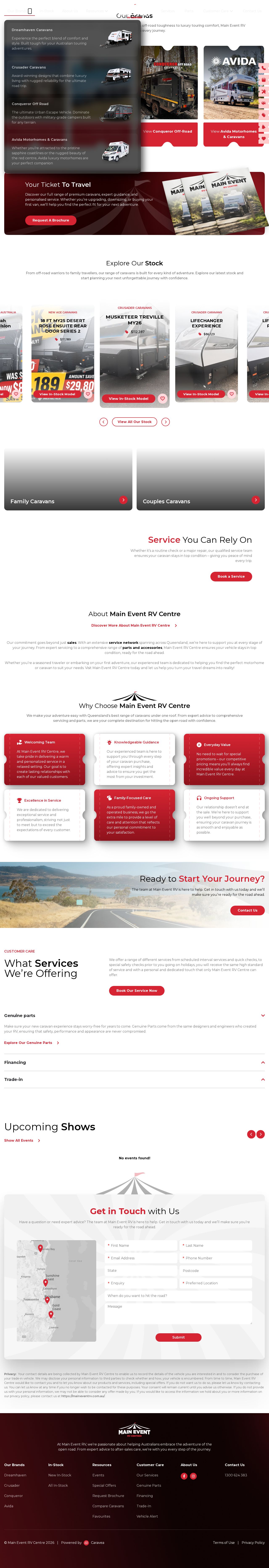 Motoco RV Townsville website