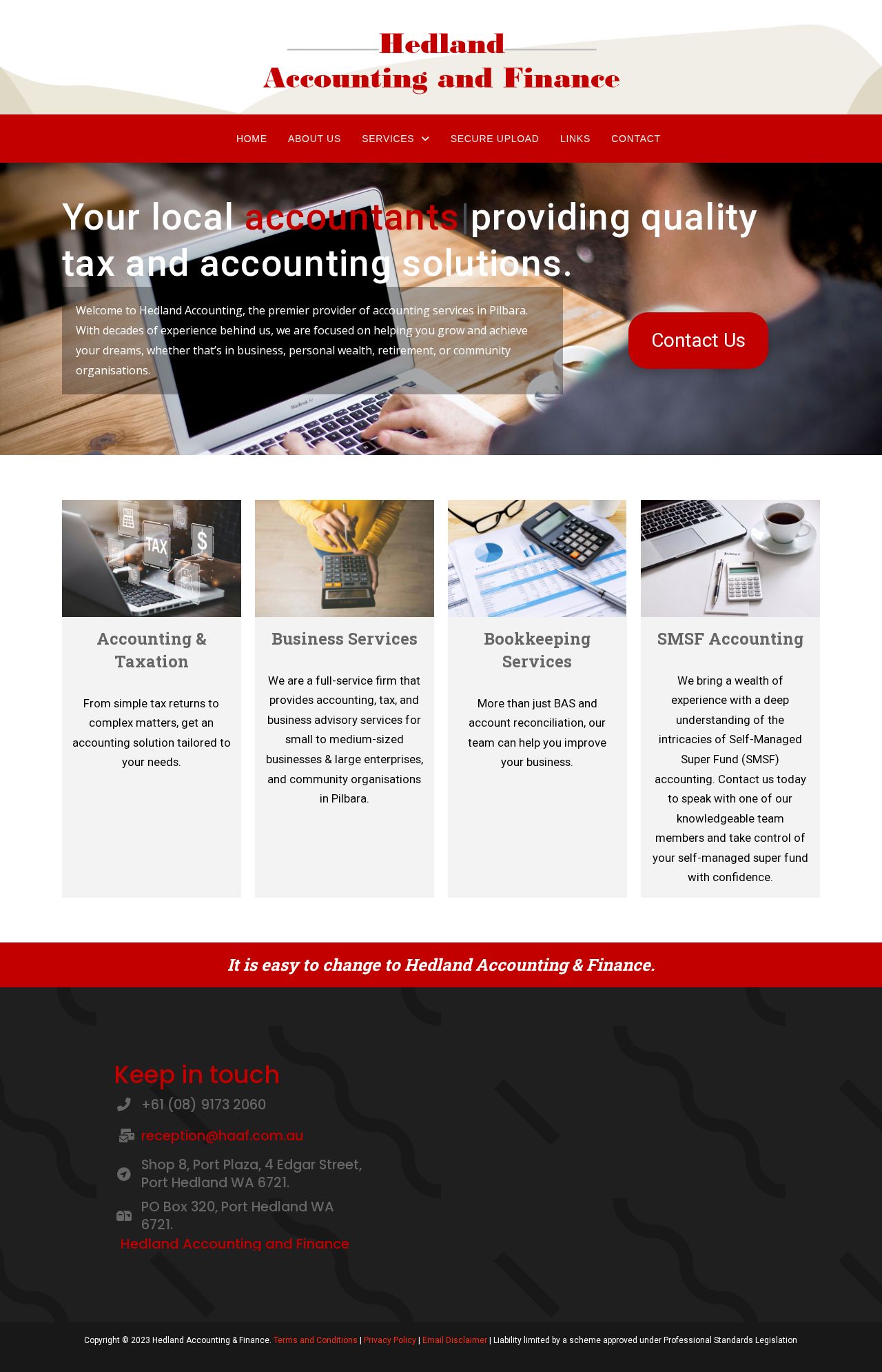 Port Hedland Accountants website