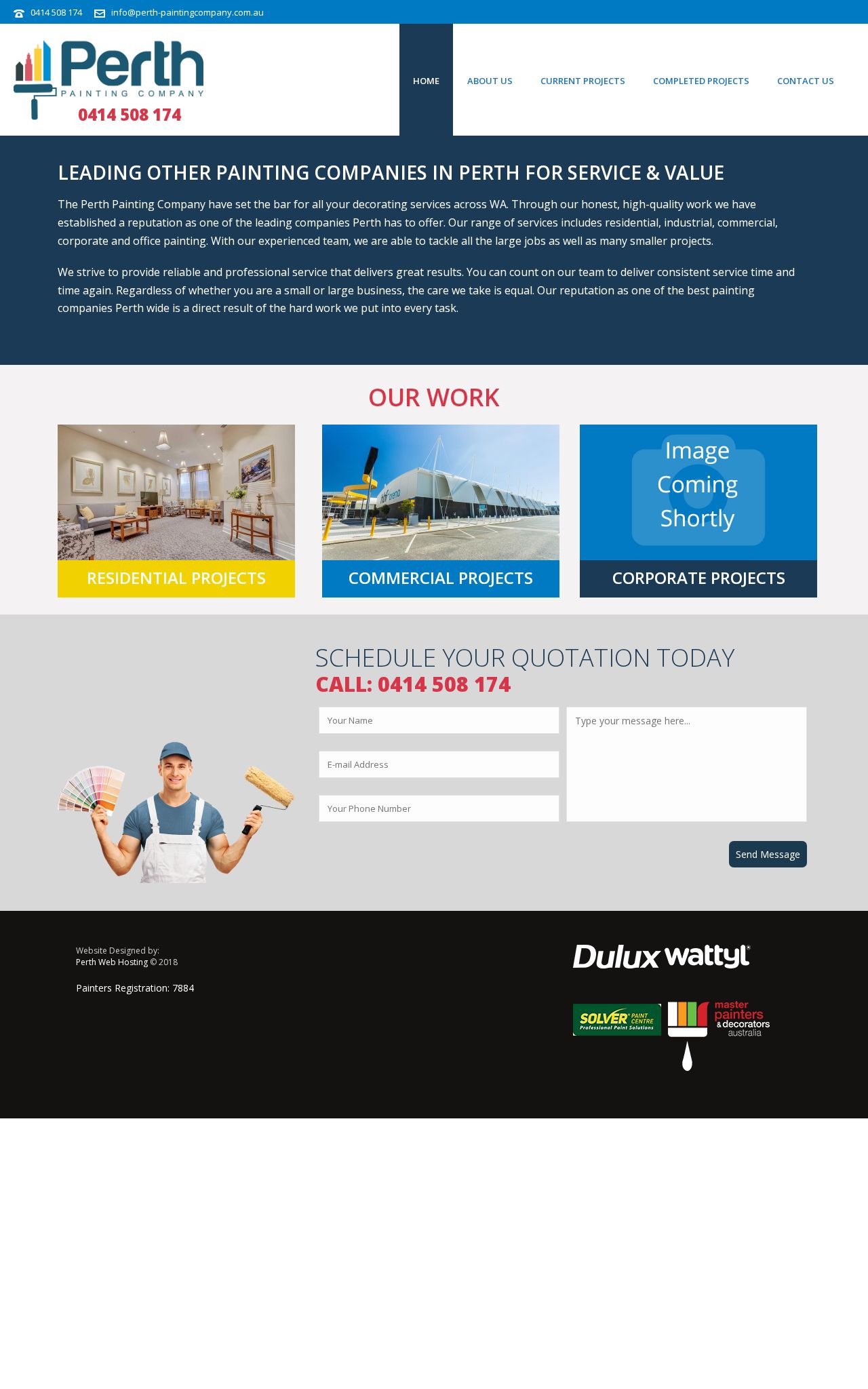 Perth Painting Company website