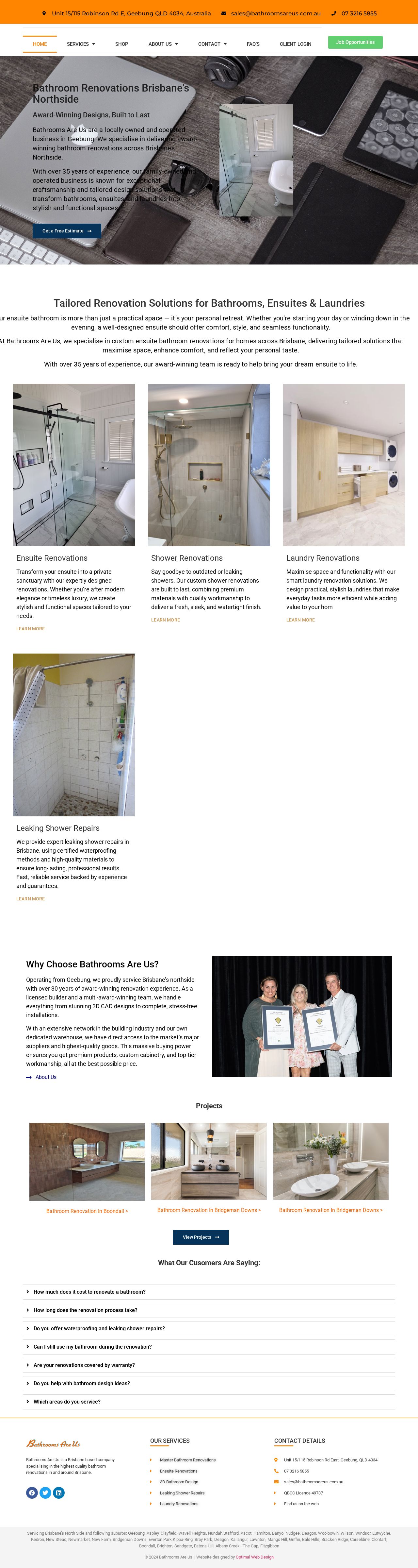 Bathrooms Are Us - bathrooms renovations website