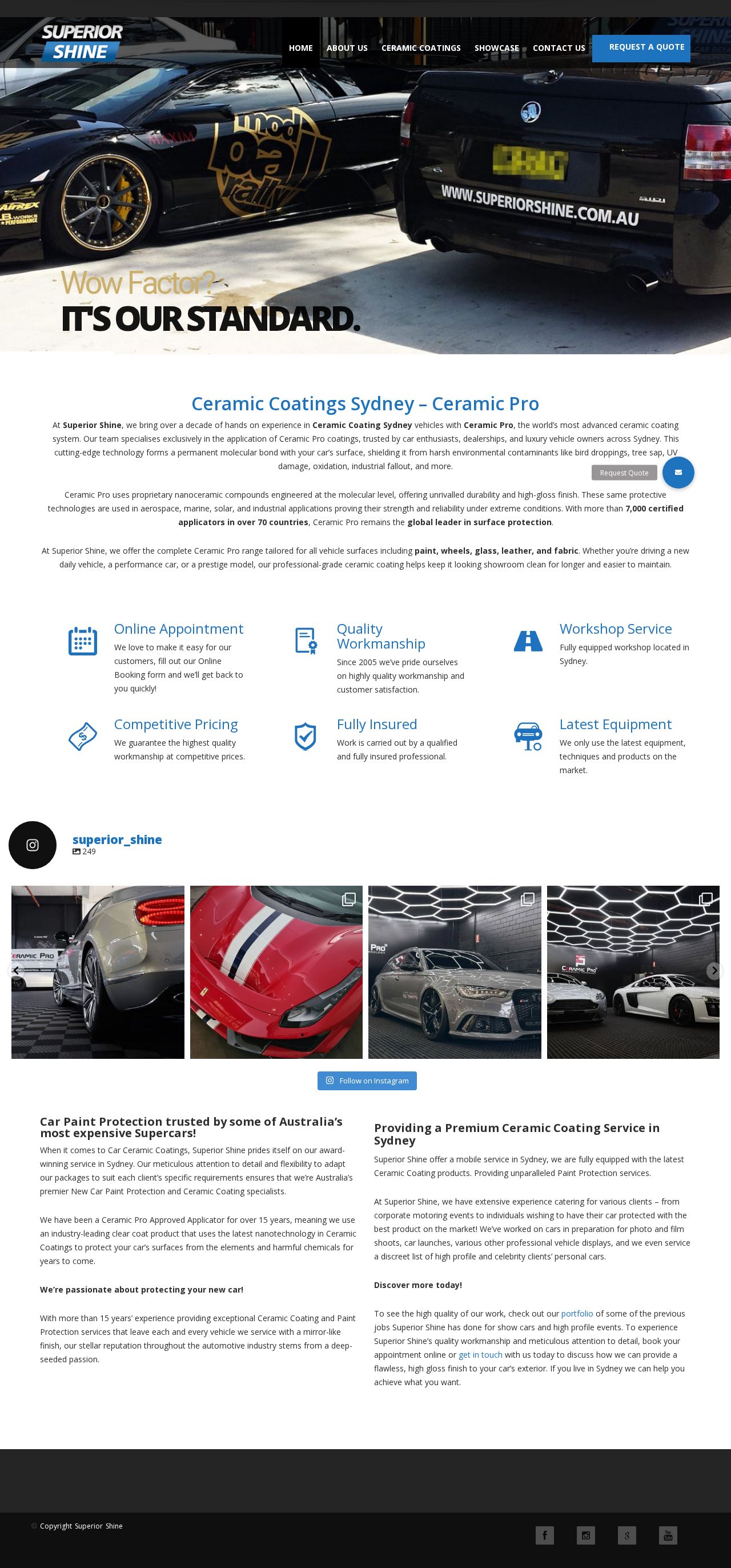 Car Detailing - Superior Shine website