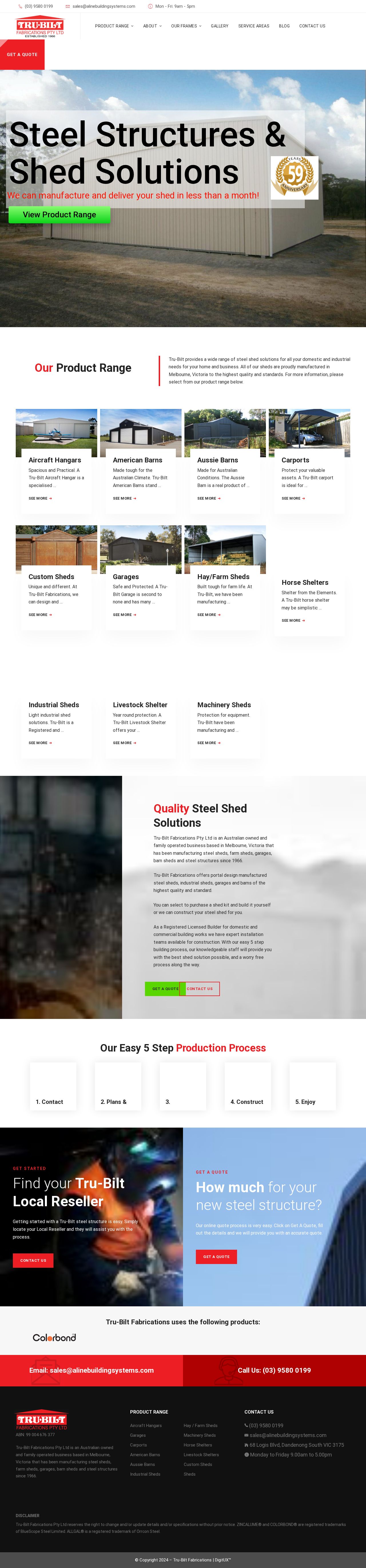 TRU-BILT Fabrications Pty Ltd website