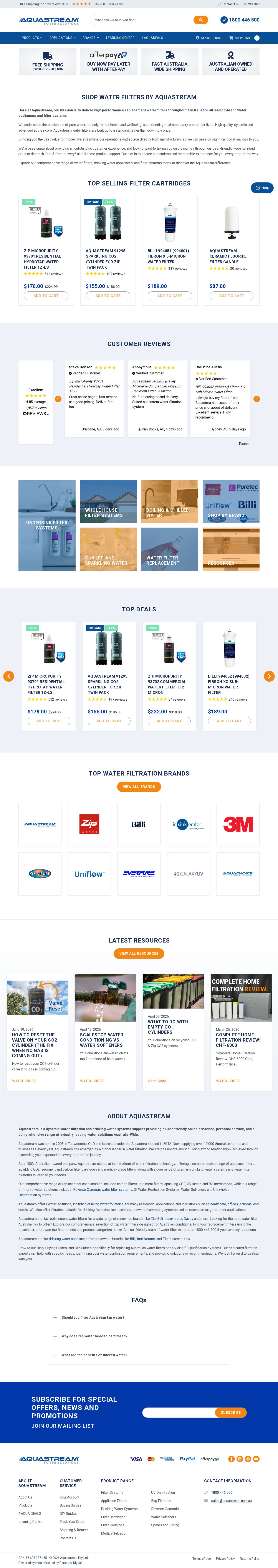 Aquastream Water Solutions website