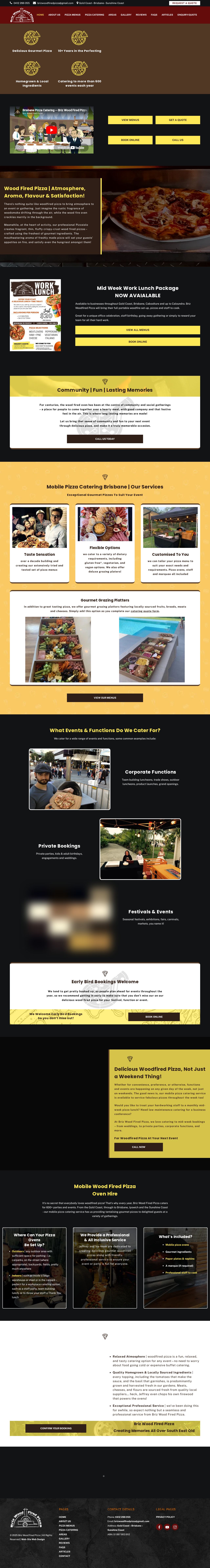 Briz Wood Fired Pizza website