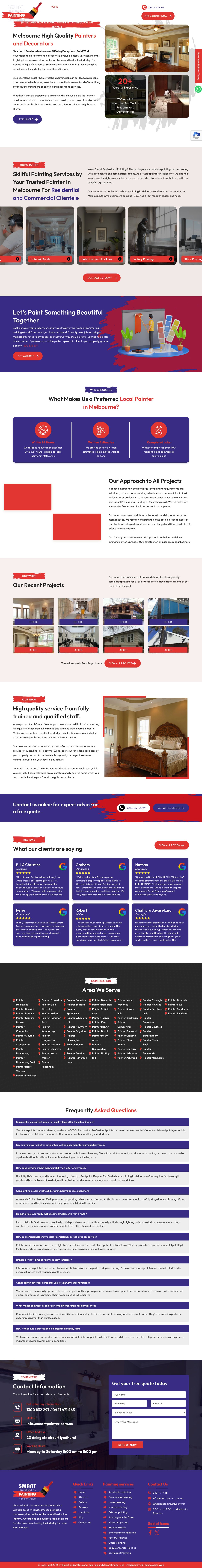 Smart and Professional Painting and Decorating Service website