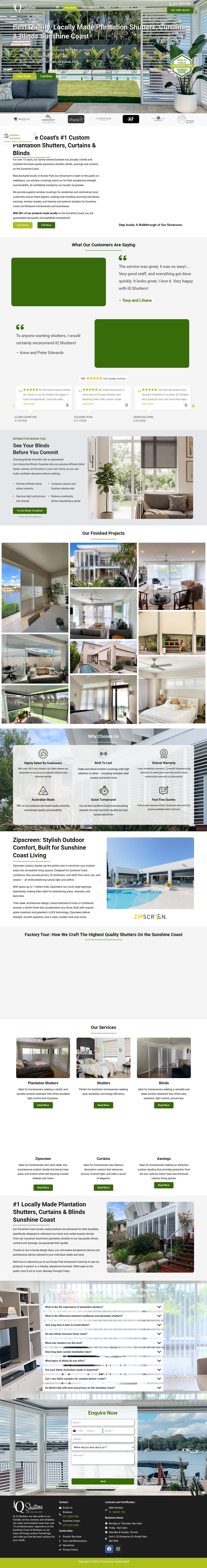 IQ Shutters website