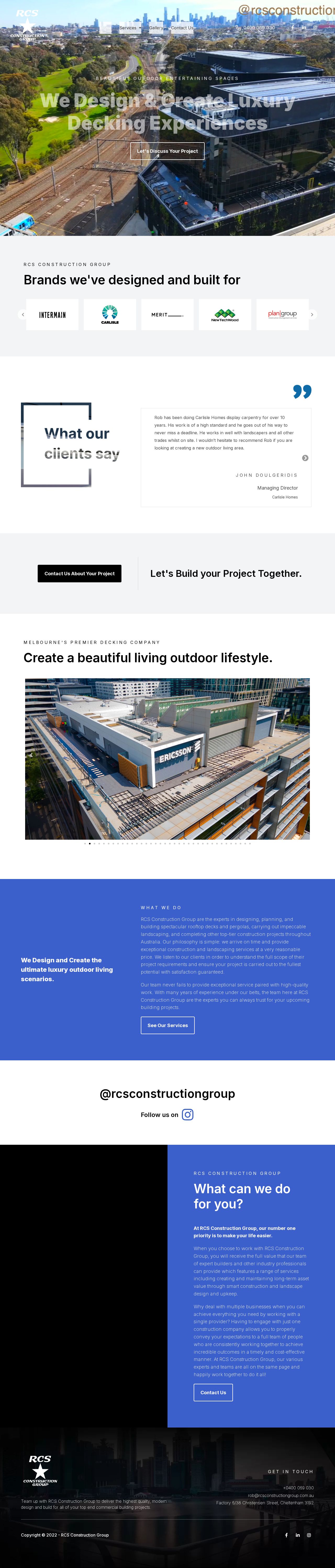 RCS Construction Group website