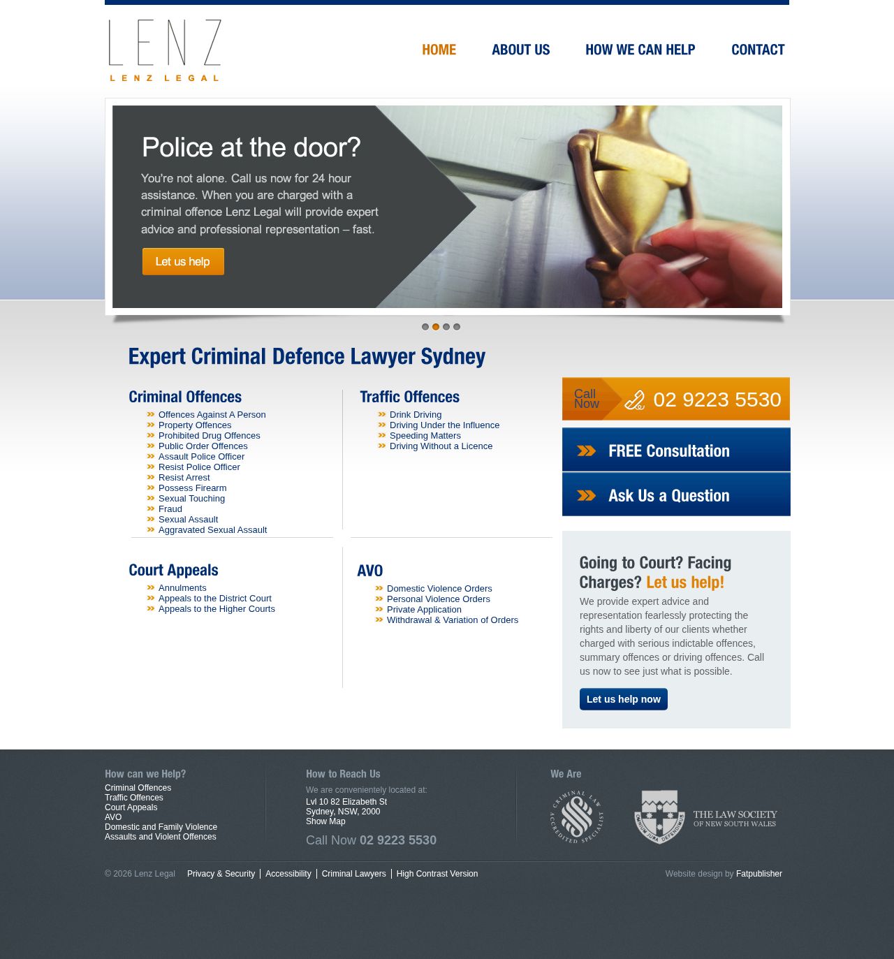 Lenz Legal Firm Sydney website