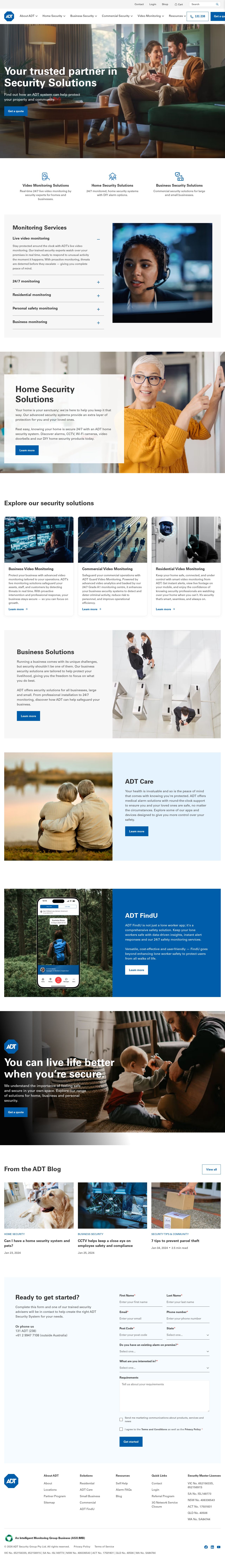 Home Alarm Systems website