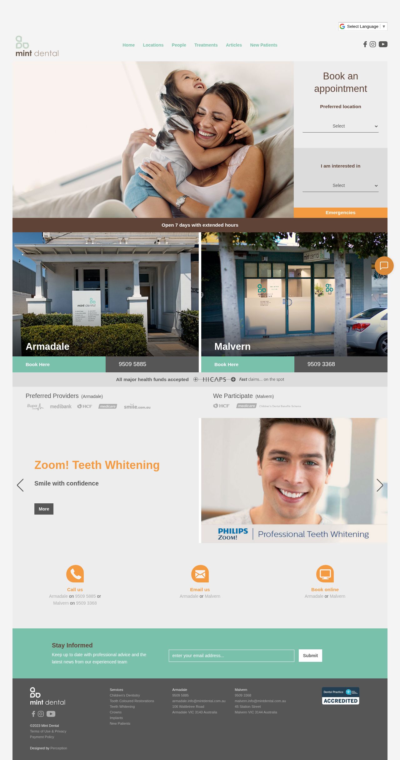 Mint Dental website