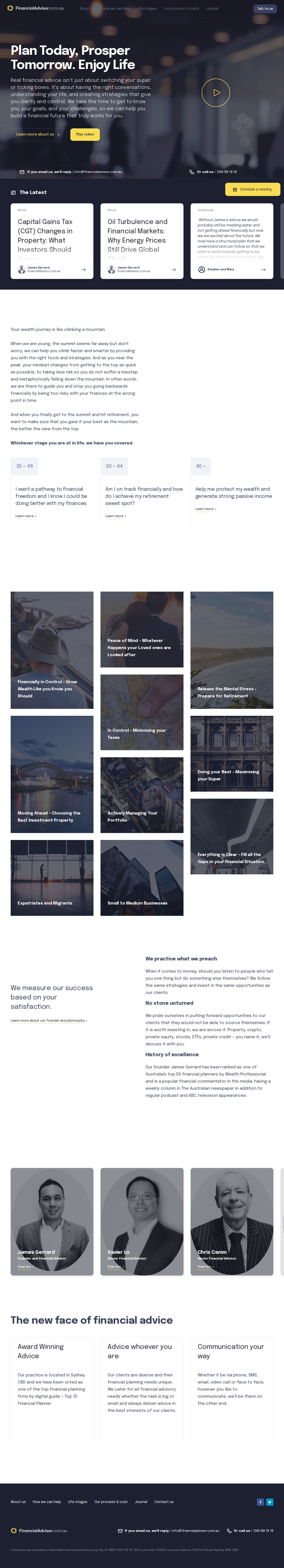 Financial Advisor Sydney website