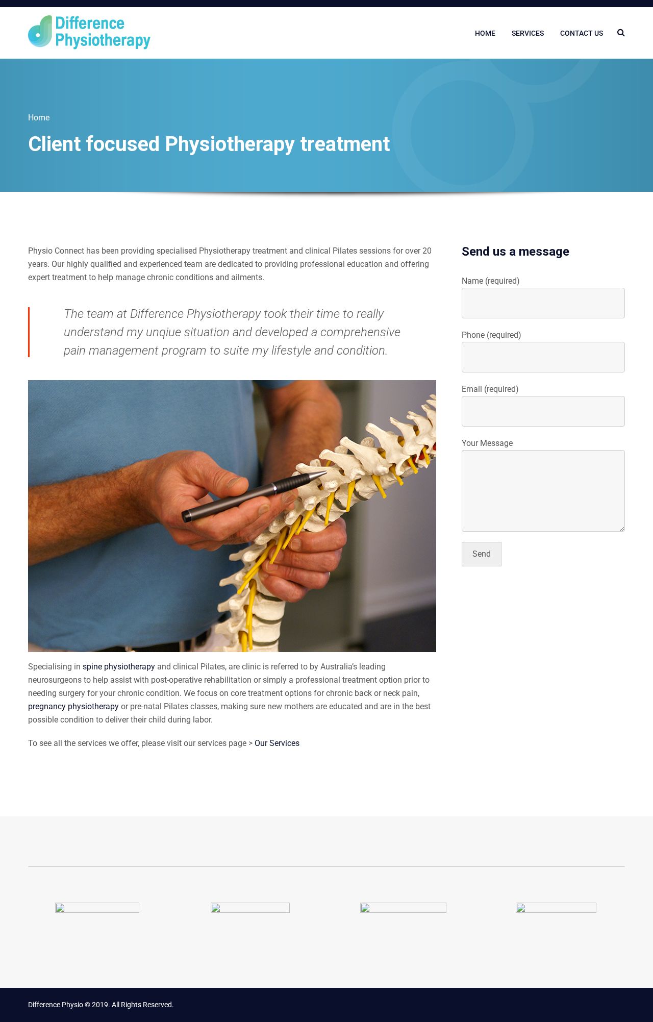 Difference Physiotherapy website
