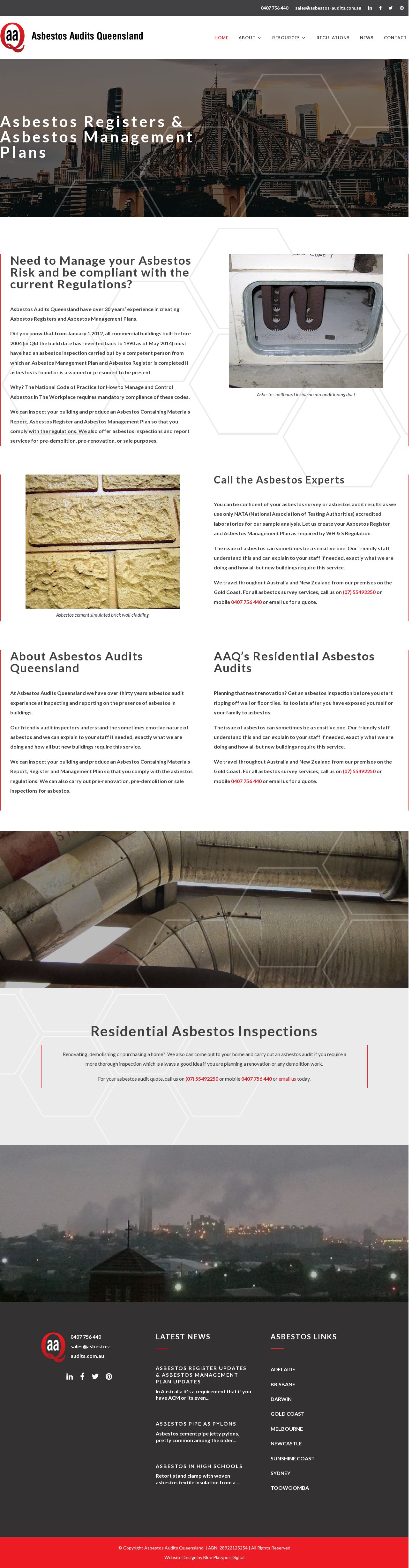 Asbestosaudits website