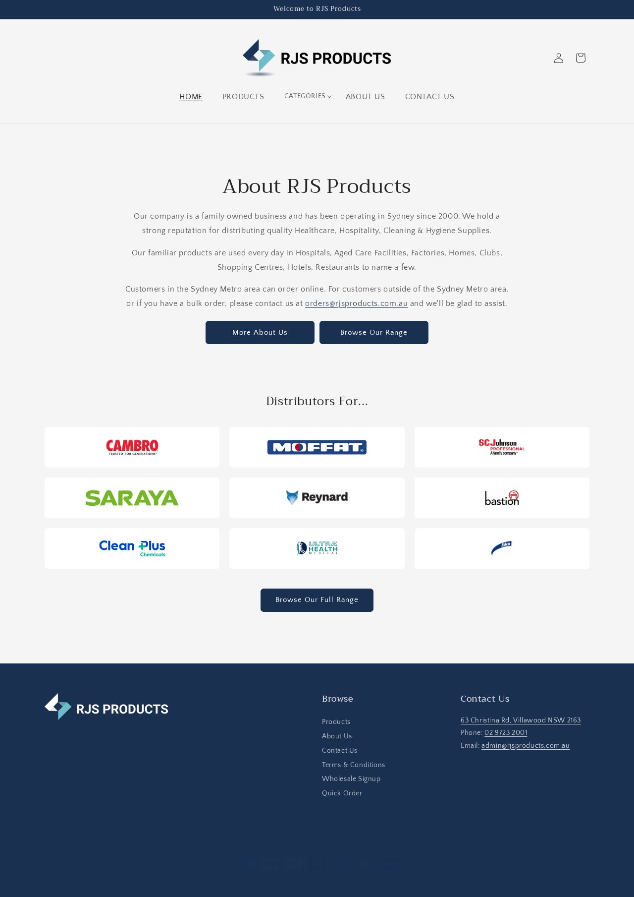 RJS Products Pty Ltd website
