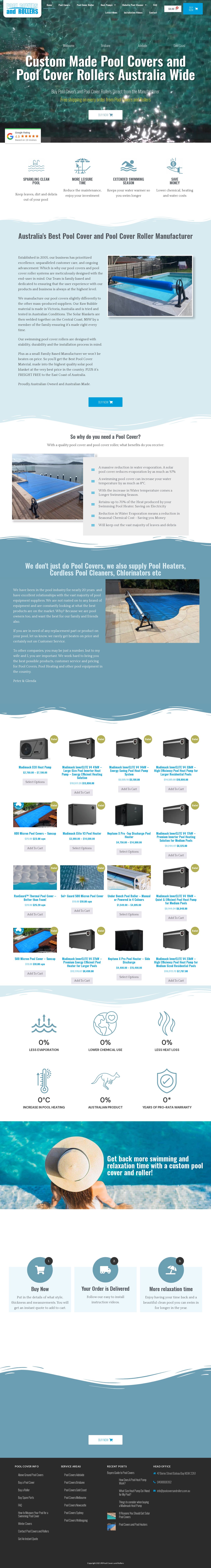 Pool Covers & Rollers website