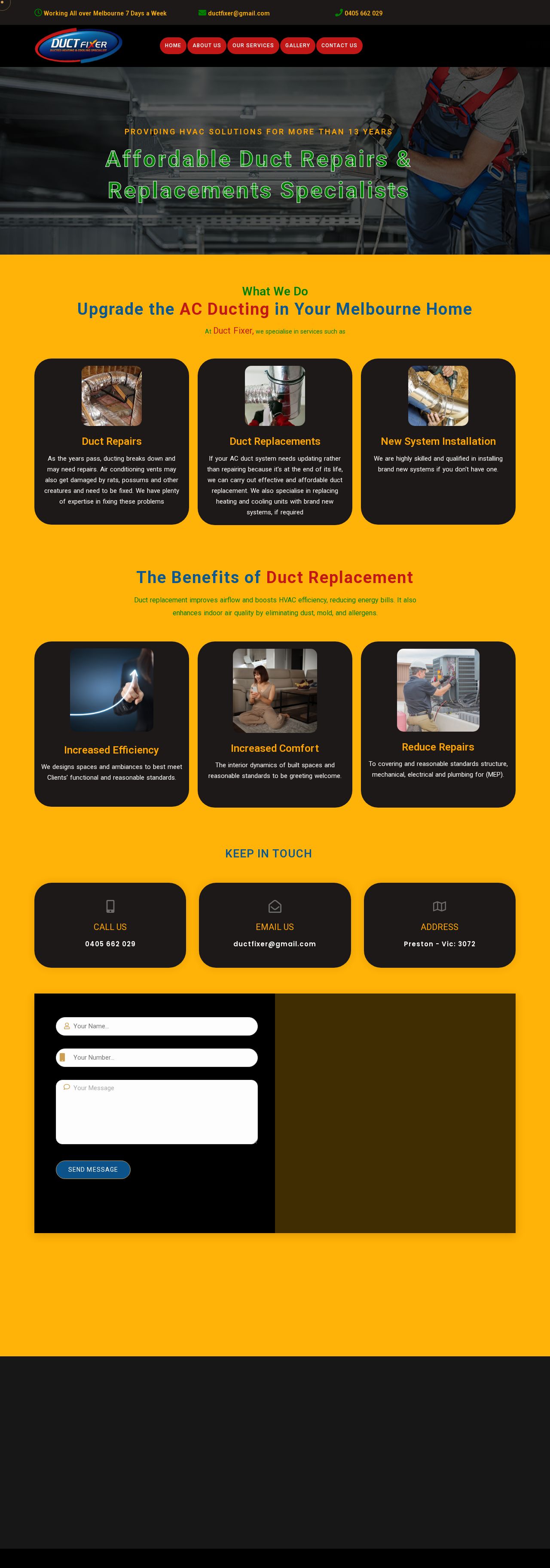 Duct Fixer website